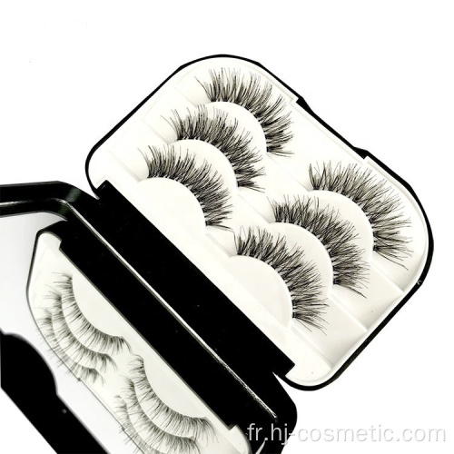 Approvisionnement direct d&#39;usine 3 paires de marques privées False Eyelashes / Fales lashes Vente en gros Cheap Eyelashes 3D cils de vison